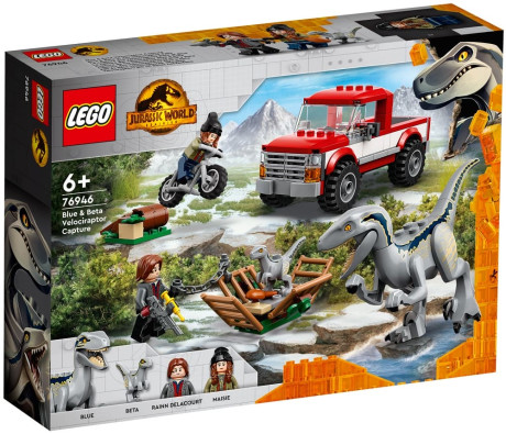 Lego Jurassic World 76946 Blue and Beta Velociraptor Capture